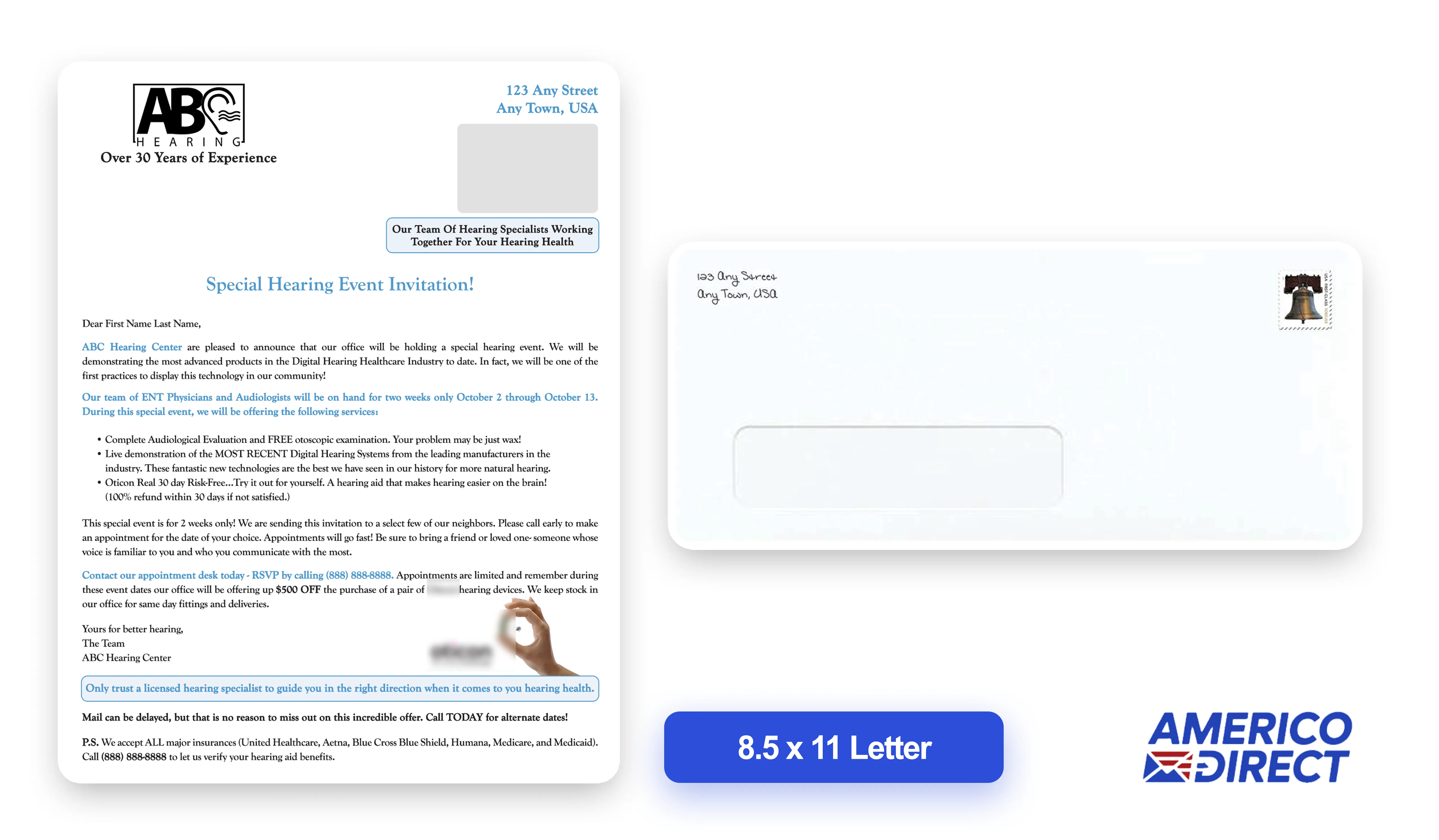 Personalized letter direct mail piece